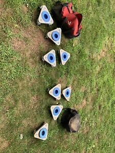 (4) BOND 2127 - TRI WHEEL DOLLY - HARD RUBBER TIRE - 375 LB CAPACITY CASTERS