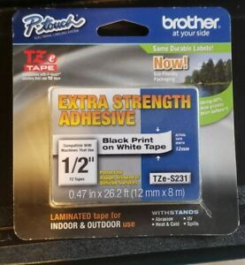 Brother P-Touch TZe-S231cs Label Tape extra strength adhesive