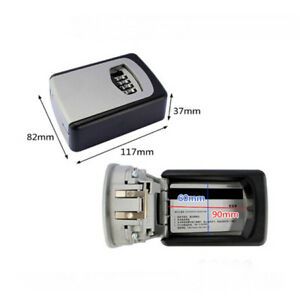 Modern Combination Lock Box 4 Digit Lock Stainless Steel Stylish Wall Mount LP