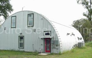 DuroSPAN Steel 30x100x14 Metal Quonset Building DIY At Home Kit Open Ends DiRECT