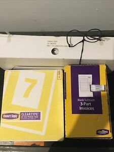 Dry Cleaning Supplies 3 Part Invoice , Long Twist Ties Cleartype #7 DC Piece Tag