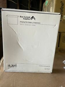 Hanging File Folders Heavy Duty 2&#034; Expansion For Bulky Charts Assorted 25 Pack