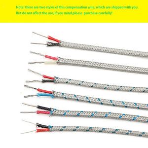 KX 2 cores Type  Thermocouple Compensating Wires Extension Shield  Braided Cable