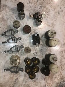 hubble twist Bryant 240 V Miscellaneous Lot Plugs Receptacles Vintage Electrical