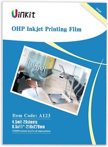 OHP Film Overhead Projector Film single side coated film - 8.5x11&#034; For Inkjet 20