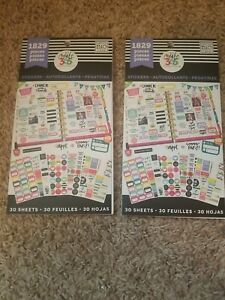 Create 365/Happy Planner 1829 Piece Stickers 30 Sheets Lot of 2