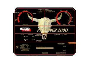 Lincoln Arc Welder  L-11952 Pipeliner 200D Aluminum Control Plate With Skull,New