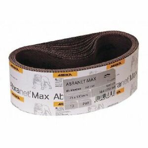 MIRKA AB-3-24-120T Sanding Belt, 3&#034; W, 24&#034; L, 120 Grit, Abranet