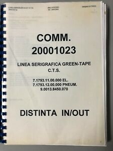 Baccini Manuals for LTCC Punch, Screen Printer, Collator equipment