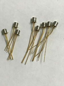 (8 PC) 2N930   Bipolar Junction Transistor, NPN Type, TO-18 OLD GOLD LONG LEADS