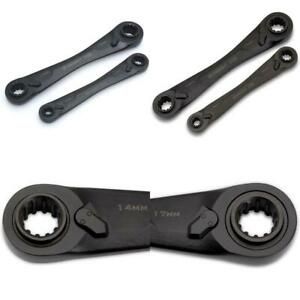 Crescent 2 Pc. X6 4-In-1 Black Oxide Spline Ratcheting Metric Wrench Set - Cx6Db
