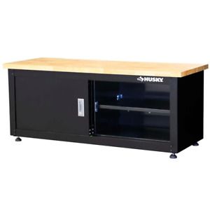 Husky Free Standing Cabinet 48.03 in. x 20.08 in. Adjustable Legs Black