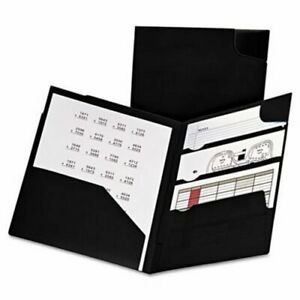 Oxford Divide It Up Four-Pocket Poly Folder, 11 x 8-1/2, Black (OXF99802)