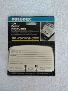 Rolodex Petite Refill Cards New Old Stock