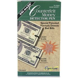 Dri Mark Smart Money Counterfeit Bill Detector Pen - Magnetic Ink - Black - 12 /