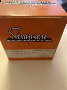 NOS SIMPSON PANEL METER IN ORIG BOX MODEL 1327 Square Bezel  0-10 DC Milliamp