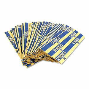 Controltek Flat Tubular Coin Wrap, Nickels, $2.00, Blue, 1,000/Box 560043 560043