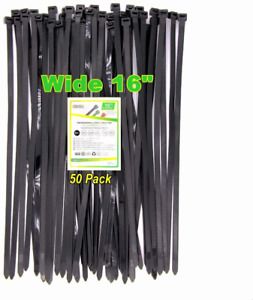 Heavy Duty Strong 175 LBS 16 Inch Black Color Cable Ties,Outdoor UV Protection G