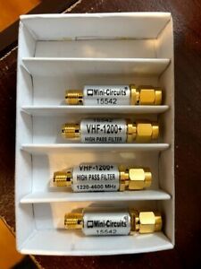 Four(4) of Mini-Circuits VHF-1200+ High Pass filter  1220-4600 MHz LTE