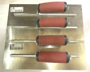 lot of 4 - Marshalltown 14 In. x 4-1/2 In. Drywall Trowel 12615  stainless steel