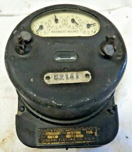 Antique General Electric Meter I-14 Single Phase Watt Hour Meter Complete Rare