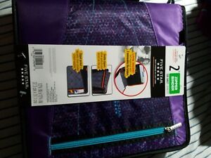 Five Star 2&#034; Zipper Binder 580 Sheet Capacity 3 Ring Binder X-593 Purple