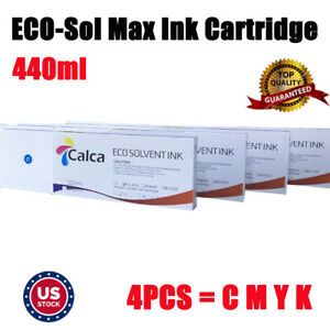 USA 440ML Calca Compatible Roland ECO-Sol Max Ink Cartridge 4 Color CMYK