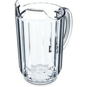 Carlisle 553807 Restaurant Quality Pitcher, 48 oz. Capacity, Clear (Case of 6)