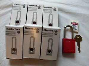 6  &#034;Master Lock 410KAREDZT1 Padlocks New In Boxes&#034;  Only 1 Key