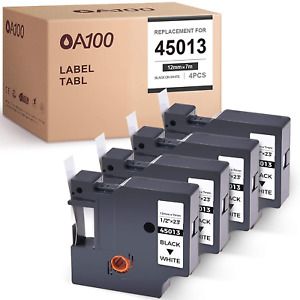 OA100 Compatible Label Tape Replacement for Dymo D1 Label Tape S0720530 45013 to