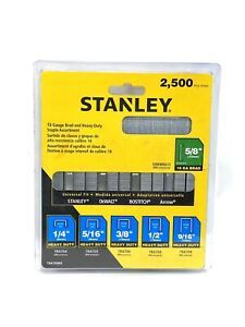 STANLEY Brad Nails, Heavy-Duty Staple and Brad Assortment, 2500-Pack, 18/24 GA