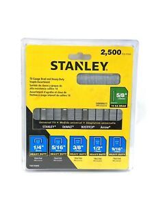 STANLEY Brad Nails, Heavy-Duty Staple and Brad Assortment, 2500-Pack, 18/24 GA