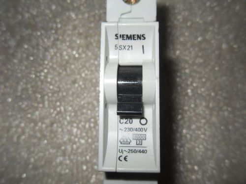 (RR15-2) 1 NEW SIEMENS 5SX21C20 277VAC CIRCUIT BREAKER