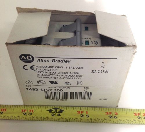 Allen bradley  miniature circuit breaker 2p 30a nib 1492-sp2c300 ser c for sale