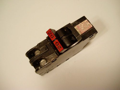 Fpe federal pacific 20 amp stab-lok circuit breaker for sale