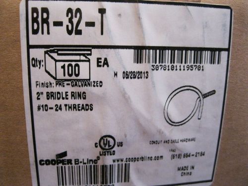 Cooper b-line br-32-t 2&#034; bridle ring #10-24 threads (100 nib) for sale