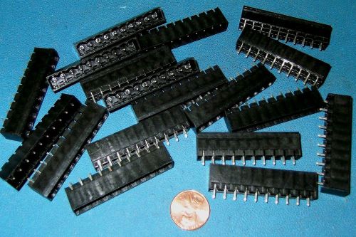 APPRX 50PC LOT 10 PIN SINGLE ROW STRAIGHT MALE PC MOUNT CONNECTOR