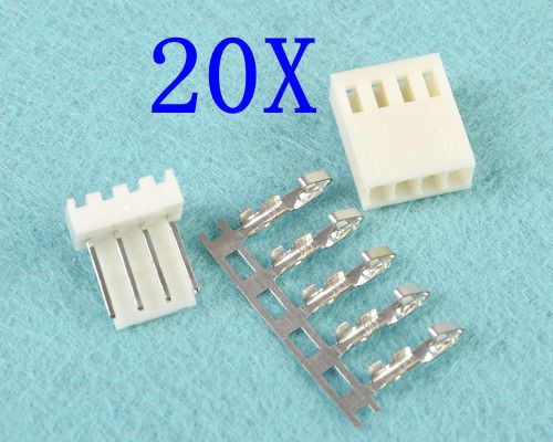 20pcs kf2510-4p 2.54mm pin header+terminal+housing(right angle) connector kit for sale