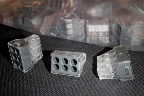 10PC  6-Pole WALL NUT QUICK CONNECTOR TERMINAL BLOCK