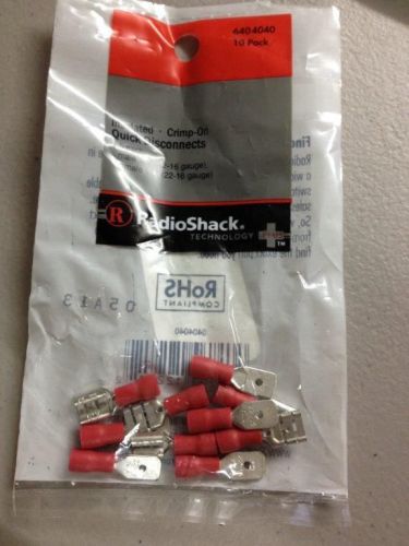 Radioshack 1/4&#034; crimp-on quick disconnects (10-pack) for sale