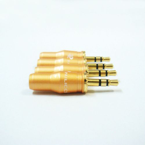 4 x high quality 3.5mm male plug pailiccs gold plated 2 rings stereo audio jack for sale