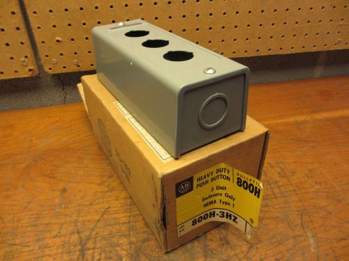 Allen Bradley 800H-3HZ NEW IN BOX 3 Unit Steel Button Enclosure