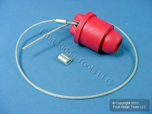 Leviton red 18 series cam connector plug male protective insulator cap 18p21-r for sale