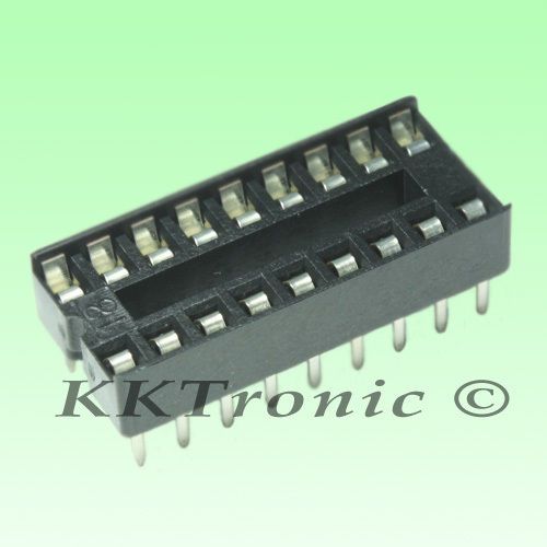 100 pcs. 18 pin dip ic socket solder type 2.54mm dip-18 for sale