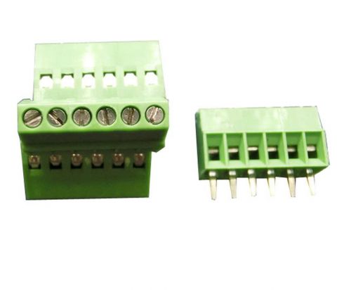 100 x new 6 poles kf128 2.54mm pcb universal screw terminal block better us2 for sale