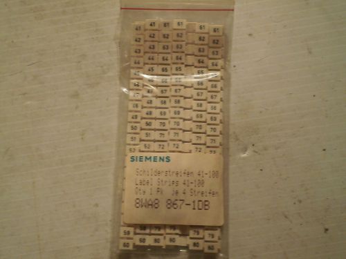 Partial pack: siemens labels part no. 8wa8 867-1db for sale