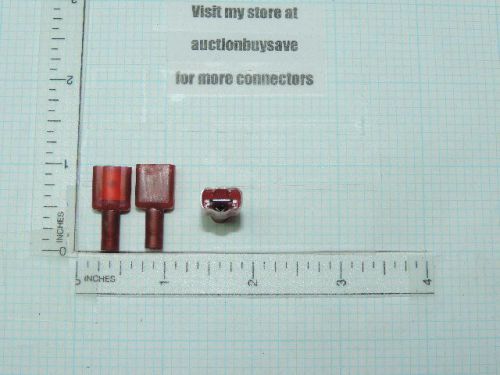 50 Male Red Quick Disconnect Terminals Molex 19001-0001 22-18 wire .250 Spade