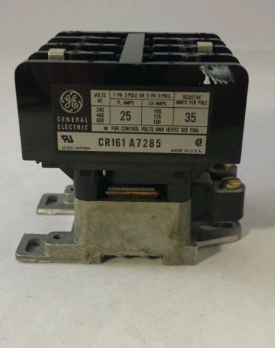 GENERAL ELECTRIC CR161 A7285 AMP CONTACTOR 240/480/600 VAC 3 Pole