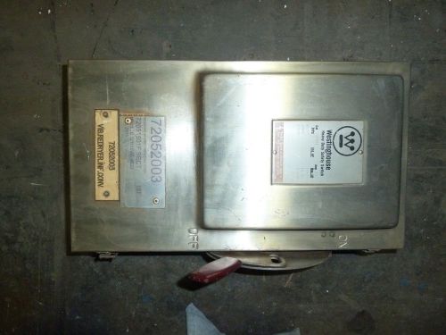Westinghouse whu361 30 amp 600 volt stainless steel disconnect for sale
