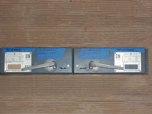 Ge dd dd3d32231 100 30 amp 240v 2 pole fused twin panel panelboard switch qmr for sale